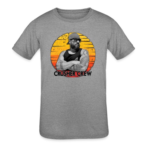 Crusher Crew Carl Crusher Sunset Circle - Kids' Tri-Blend T-Shirt