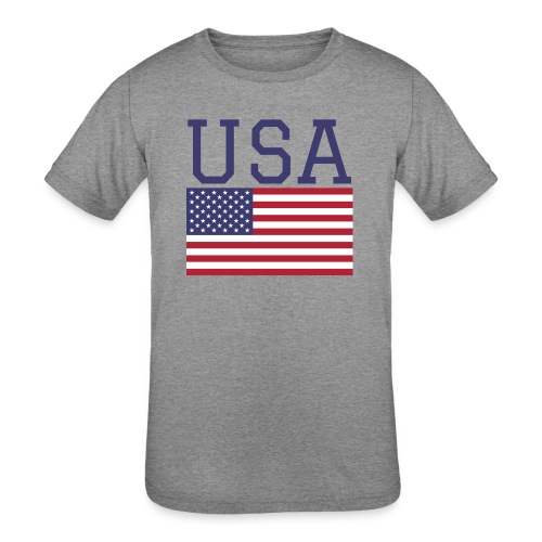 USA American Flag - Fourth of July Everyday - Kids' Tri-Blend T-Shirt
