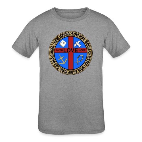 Five Solas Faith Hope Love Shirt–Christian Symbols - Kids' Tri-Blend T-Shirt