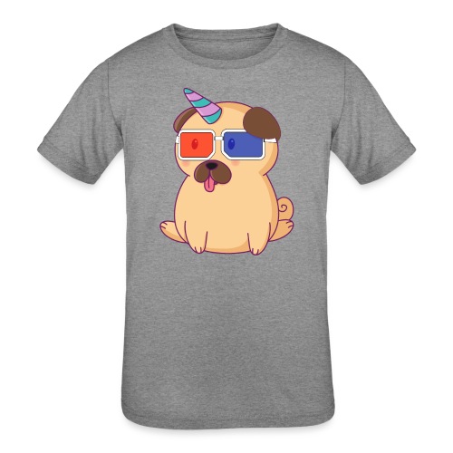 Dog with 3D glasses doing Vision Therapy! - Kids' Tri-Blend T-Shirt