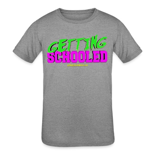Getting Schooled Neon Title - Kids' Tri-Blend T-Shirt