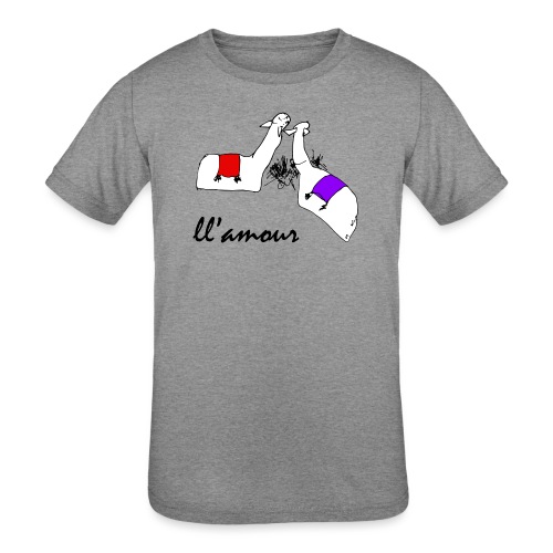 Llamour (color version). - Kids' Tri-Blend T-Shirt