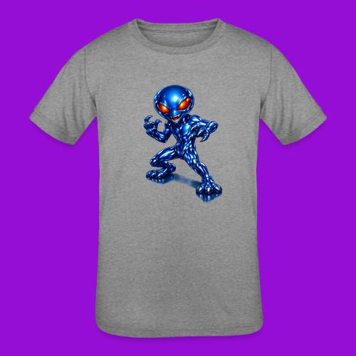 Angry Blue Alien - Kids' Tri-Blend T-Shirt
