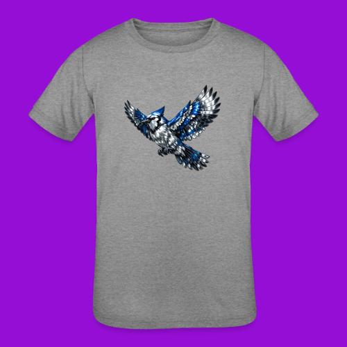 Silver Blue Jay in Flight - Kids' Tri-Blend T-Shirt