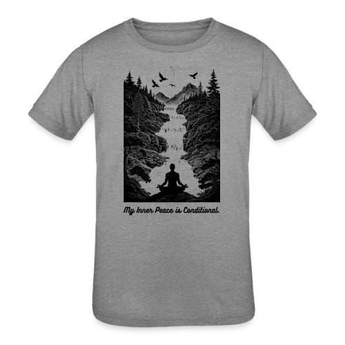 Conditional Inner Peace T-Shirt | Minimalist Zen - Kids' Tri-Blend T-Shirt