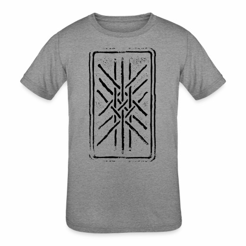 Web of Wyrd grid Skulds Web Net Bindrune symbol - Kids' Tri-Blend T-Shirt