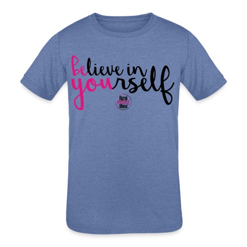 BE YOU shirt design w logo - Kids' Tri-Blend T-Shirt