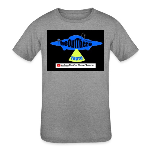 UFOTruthLogo2018 with Crew Back Logo - Kids' Tri-Blend T-Shirt