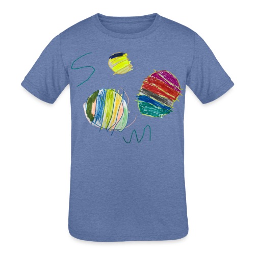 Three basketballs. - Kids' Tri-Blend T-Shirt