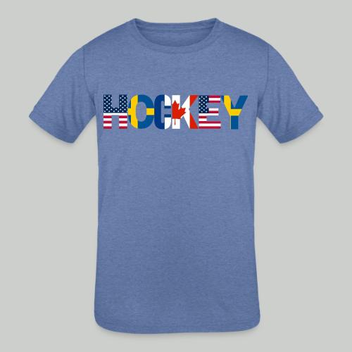 4 NATIONS HOCKEY - Kids' Tri-Blend T-Shirt