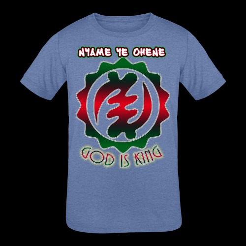 God is King Adinkra - Kids' Tri-Blend T-Shirt