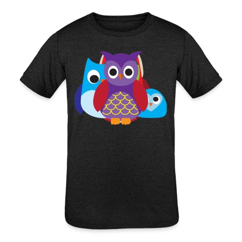 Cute Owls Eyes - Kids' Tri-Blend T-Shirt