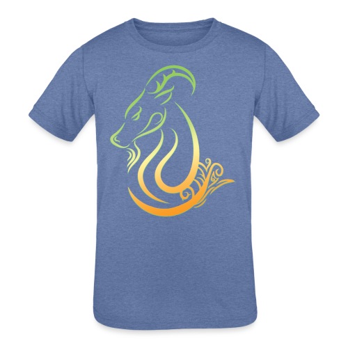 Capricorn Zodiac Sea Goat Astrology Logo - Kids' Tri-Blend T-Shirt
