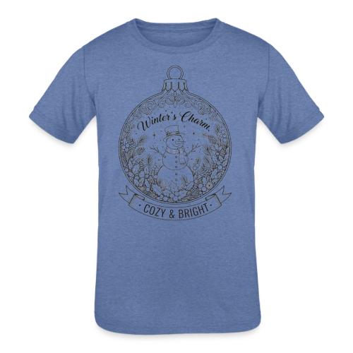 Festive Snowman T-Shirt - Kids' Tri-Blend T-Shirt