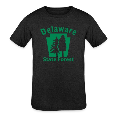 Delaware State Forest Keystone (w/trees) - Kids' Tri-Blend T-Shirt