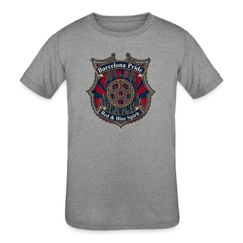 Barcelona Scarlet Pride T Shirt, Soccer City Gift - Kids' Tri-Blend T-Shirt