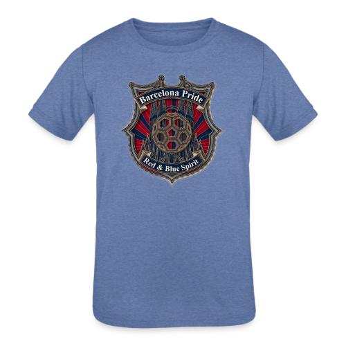 Barcelona Scarlet Pride T Shirt, Soccer City Gift - Kids' Tri-Blend T-Shirt