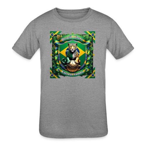 Brazil Jaguar Glory T-Shirt, Flag Pride Badge Gift - Kids' Tri-Blend T-Shirt