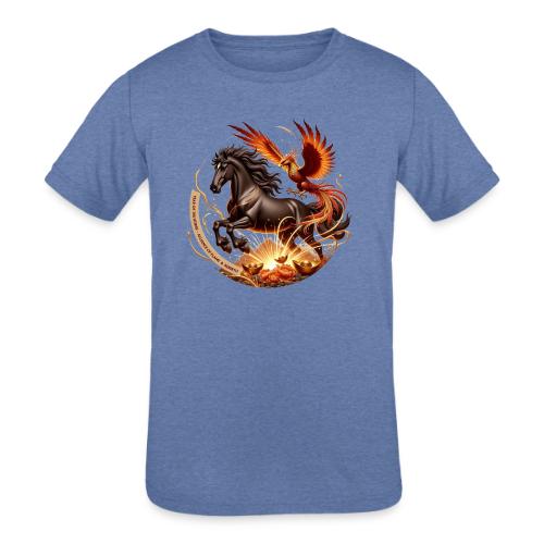 Year of the Horse Phoenix T Shirt, Lunar NY Gift - Kids' Tri-Blend T-Shirt