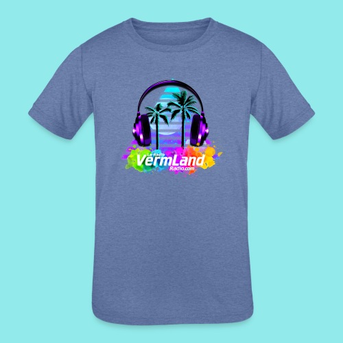 Vaporwave Vermland Radio shirt logo - Kids' Tri-Blend T-Shirt