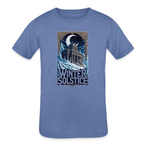 Winter Solstice Temple T-Shirt - Kids' Tri-Blend T-Shirt