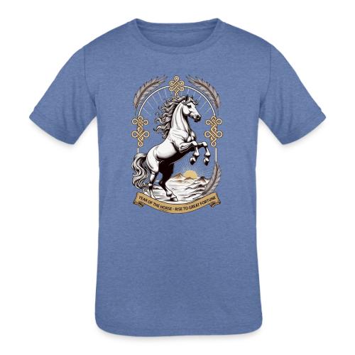 Year of the Horse Rearing T Shirt, Lunar New Year - Kids' Tri-Blend T-Shirt
