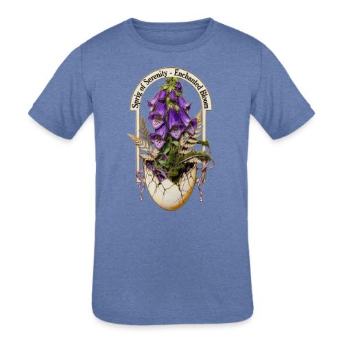 Spring Serenity Foxglove Tee, Easter Gift for wife - Kids' Tri-Blend T-Shirt