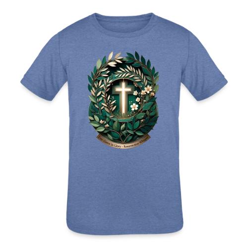 Easter Ever Green in Glory Laurel T Shirt, Gift - Kids' Tri-Blend T-Shirt