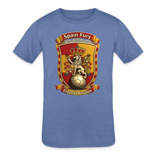 Spain Lion Fury T-Shirt, Spanish Crest Gift - Kids' Tri-Blend T-Shirt