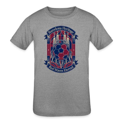 Barcelona Red Heritage T Shirt, Barsa fan Gift - Kids' Tri-Blend T-Shirt