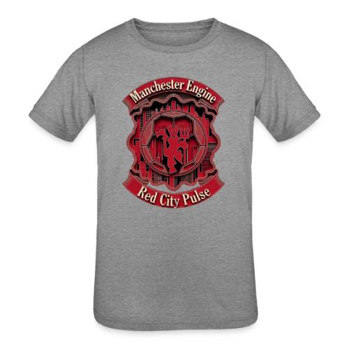 Red Manchester T Shirt, Red Soccer City Pride Gift - Kids' Tri-Blend T-Shirt