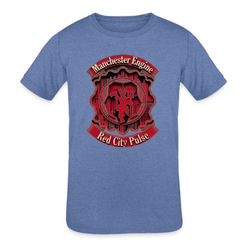 Red Manchester T Shirt, Red Soccer City Pride Gift - Kids' Tri-Blend T-Shirt
