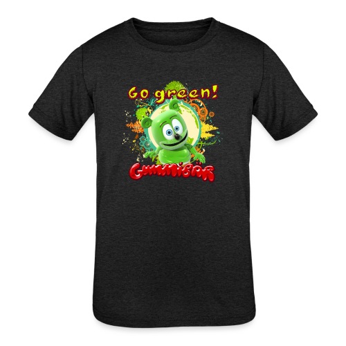 Gummibär Go Green Earth Day Trees - Kids' Tri-Blend T-Shirt