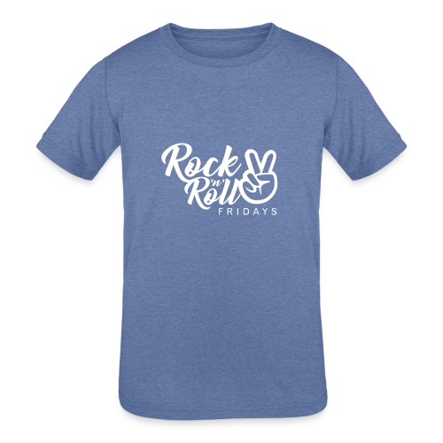 Rock 'n' Roll Fridays Classic White Logo - Kids' Tri-Blend T-Shirt