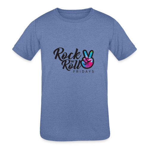 Rock'n' Roll Fridays Tie-Dye Classic Logo - Kids' Tri-Blend T-Shirt