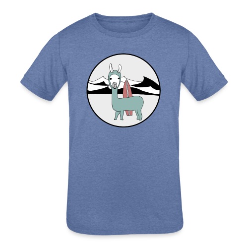 Surfin' llama. - Kids' Tri-Blend T-Shirt