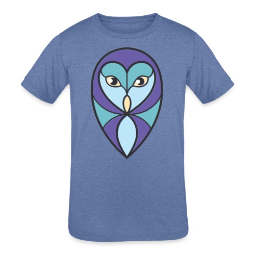 Stylized Barn Owl - Kids' Tri-Blend T-Shirt
