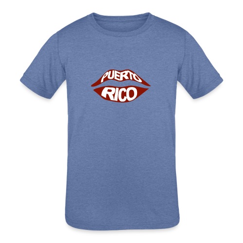 Puerto Rico Lips - Kids' Tri-Blend T-Shirt