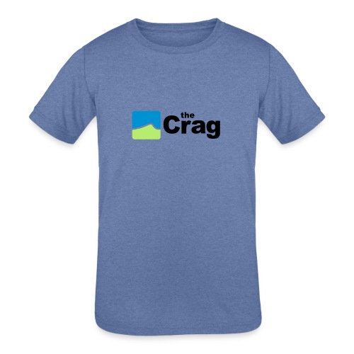 theCrag logo black - Kids' Tri-Blend T-Shirt