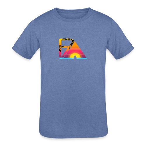 Beach theme - Kids' Tri-Blend T-Shirt