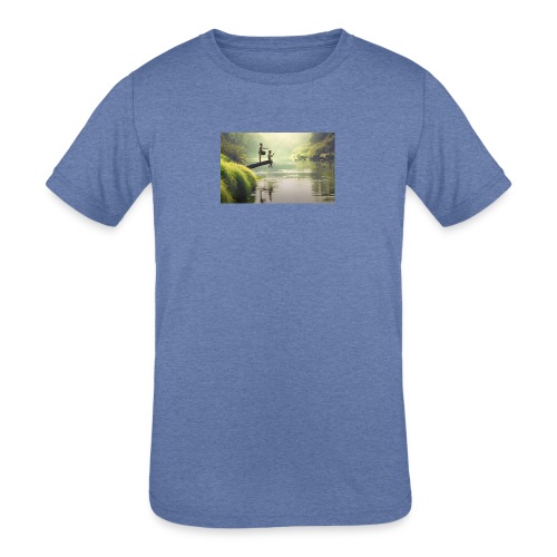 fishing - Kids' Tri-Blend T-Shirt