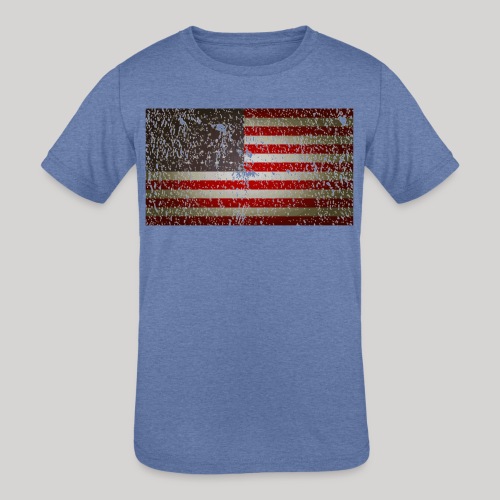 US Flag distressed - Kids' Tri-Blend T-Shirt