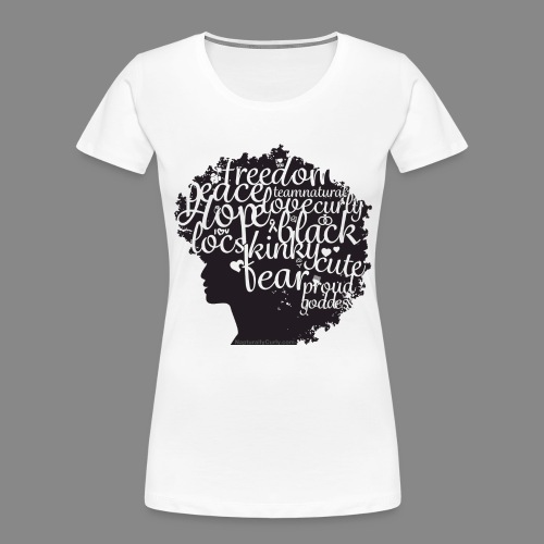 Afro Text II - Women's Premium Organic T-Shirt