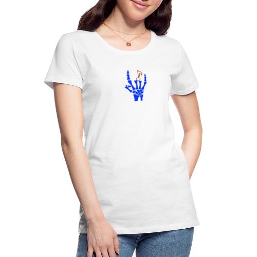 Rock on hand sign the devil's horns White - Women's Premium Organic T-Shirt
