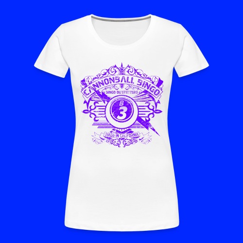 Vintage Cannonball Bingo Crest Purple - Women's Premium Organic T-Shirt