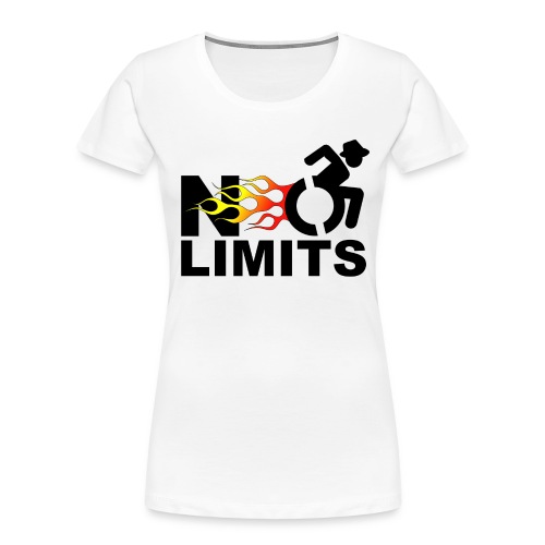 There are no limits when you're in a wheelchair - Women's Premium Organic T-Shirt