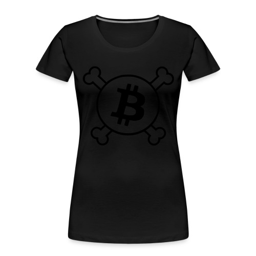 btc pirateflag jolly roger bitcoin pirate flag - Women's Premium Organic T-Shirt