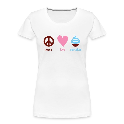 peacelovecupcakes pixel - Women's Premium Organic T-Shirt