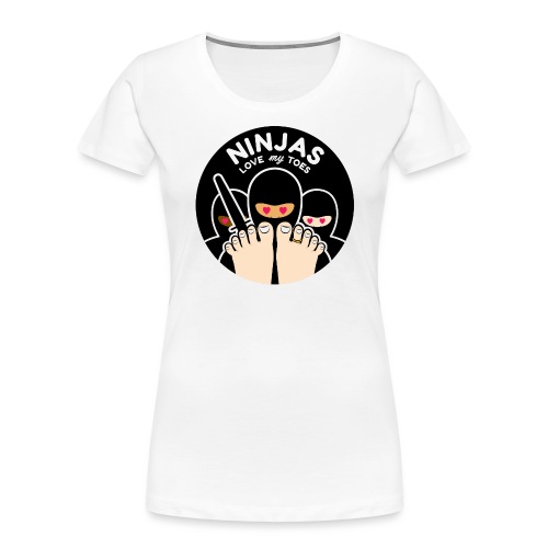 NINJAS LOVE MY TOES (cream) - Women's Premium Organic T-Shirt