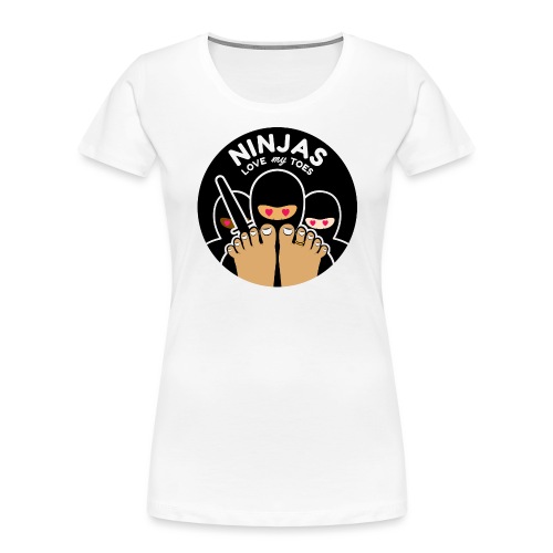 NINJAS LOVE MY TOES (caramel) - Women's Premium Organic T-Shirt